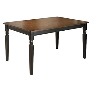 Kingfisher Lane Modern Rectangular Dining Table in Black and Brown