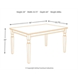 Kingfisher Lane Modern Rectangular Dining Table in Black and Brown