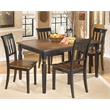 Kingfisher Lane Modern Rectangular Dining Table in Black and Brown
