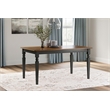 Kingfisher Lane Modern Rectangular Dining Table in Black and Brown