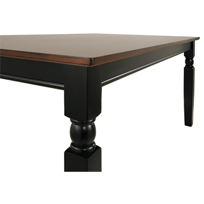 Kingfisher Lane Modern Rectangular Dining Table in Black and Brown