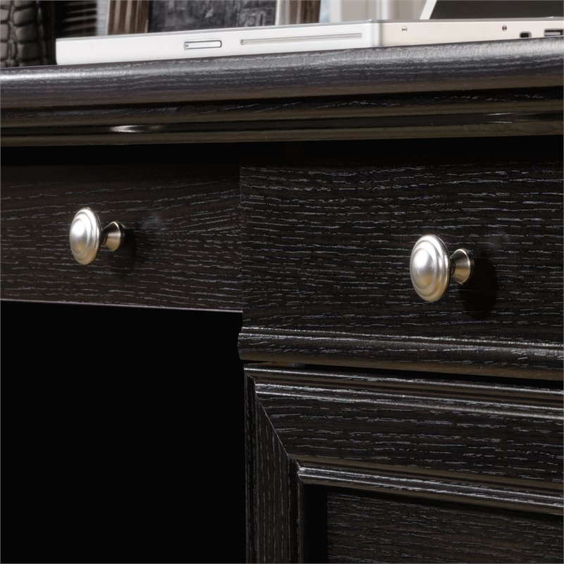 Kingfisher Lane Modern Engineered Wood Executive Desk in Wind Oak