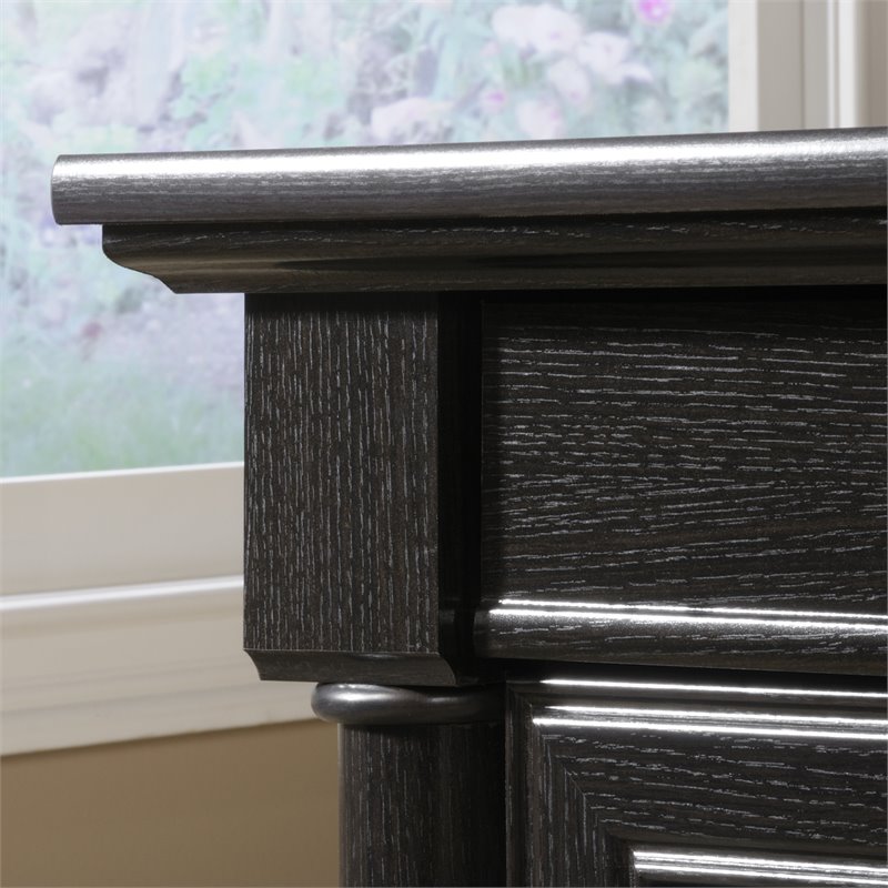 Kingfisher Lane Modern Engineered Wood Executive Desk in Wind Oak