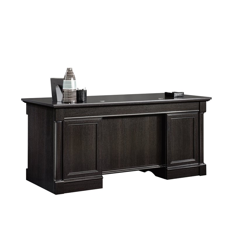 Kingfisher Lane Modern Engineered Wood Executive Desk in Wind Oak