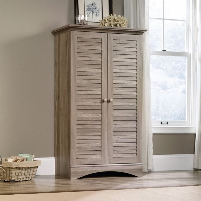 Kingfisher Lane Engineered Wood Storage Cabinet in Salt Oak