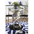 Kingfisher Lane Contemporary Glass Round Dining Table in Silver
