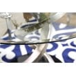 Kingfisher Lane Contemporary Glass Round Dining Table in Silver