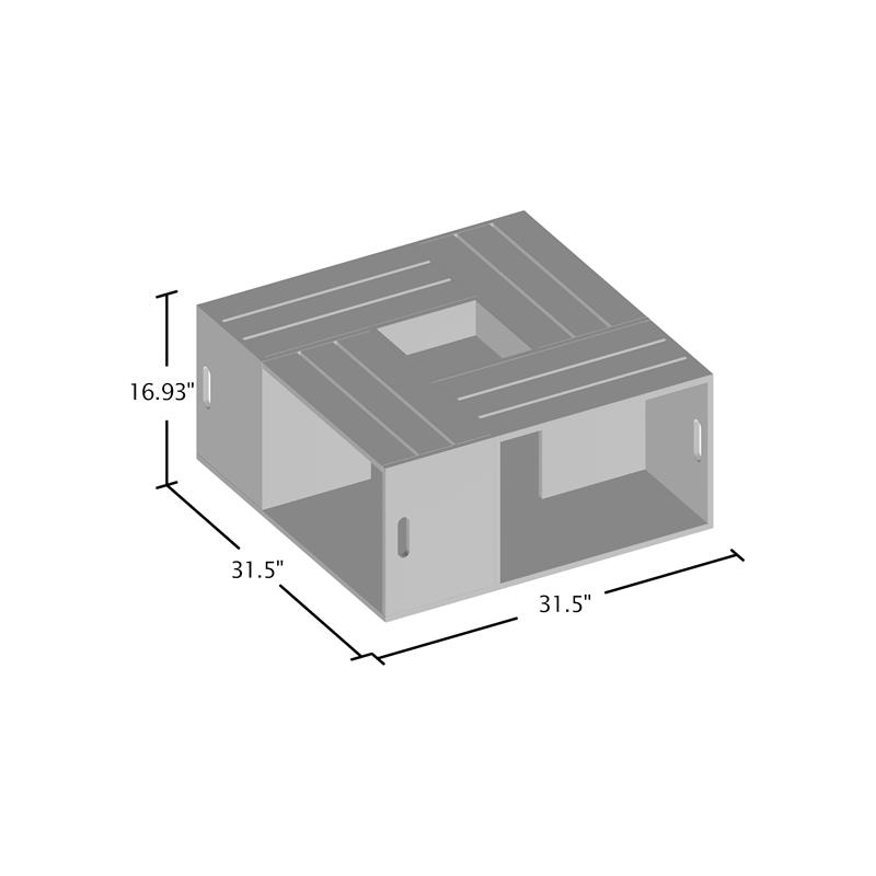 Kingfisher Lane Modern Wood Coffee Table with Casters in Espresso