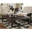 Kingfisher Lane Contemporary Coffee Table in Dark Brown Finish