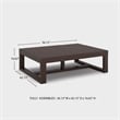 Kingfisher Lane Contemporary Coffee Table in Dark Brown Finish