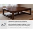 Kingfisher Lane Contemporary Coffee Table in Dark Brown Finish