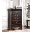 Kingfisher Lane Traditional Solid Wood 5-Drawer Chest in Cherry