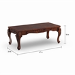 Kingfisher Lane Solid Wood 3-Piece Coffee Table Set in Dark Cherry