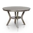 Kingfisher Lane Wood Round 1-Shelf Dining Table in Gold Champagne