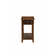 Kingfisher Lane 1-Drawer Wooden End Table with Bottom Shelf in Walnut