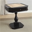 Kingfisher Lane Contemporary Square Game Table with 2 Drawers in Black