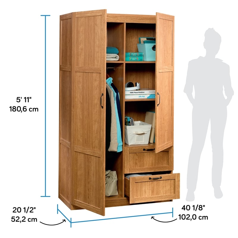Kingfisher Lane Engineered Wood Storage Cabinet in Highland Oak