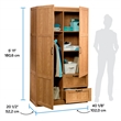 Kingfisher Lane Engineered Wood Storage Cabinet in Highland Oak