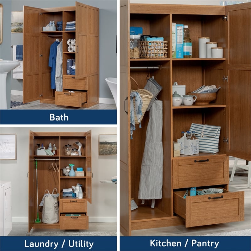 Kingfisher Lane Engineered Wood Storage Cabinet in Highland Oak