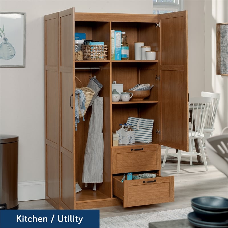 Kingfisher Lane Engineered Wood Storage Cabinet in Highland Oak