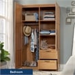 Kingfisher Lane Engineered Wood Storage Cabinet in Highland Oak
