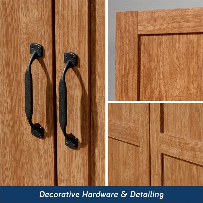 Kingfisher Lane Engineered Wood Storage Cabinet in Highland Oak