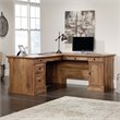 Kingfisher Lane Engineered Wood L-Shaped Computer Desk in Vintage Oak