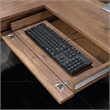 Kingfisher Lane Engineered Wood L-Shaped Computer Desk in Vintage Oak