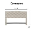 Kingfisher Lane Contemporary King Size Headboard Beige Weave