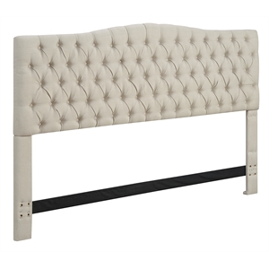 Kingfisher Lane Contemporary King Size Headboard Beige Weave