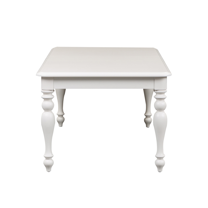 Kingfisher Lane Transitional Wood I Dining Table in Oyster White