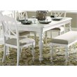 Kingfisher Lane Transitional Wood I Dining Table in Oyster White