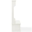 Kingfisher Lane Contemporary Wood Hall Tree in Distressed White