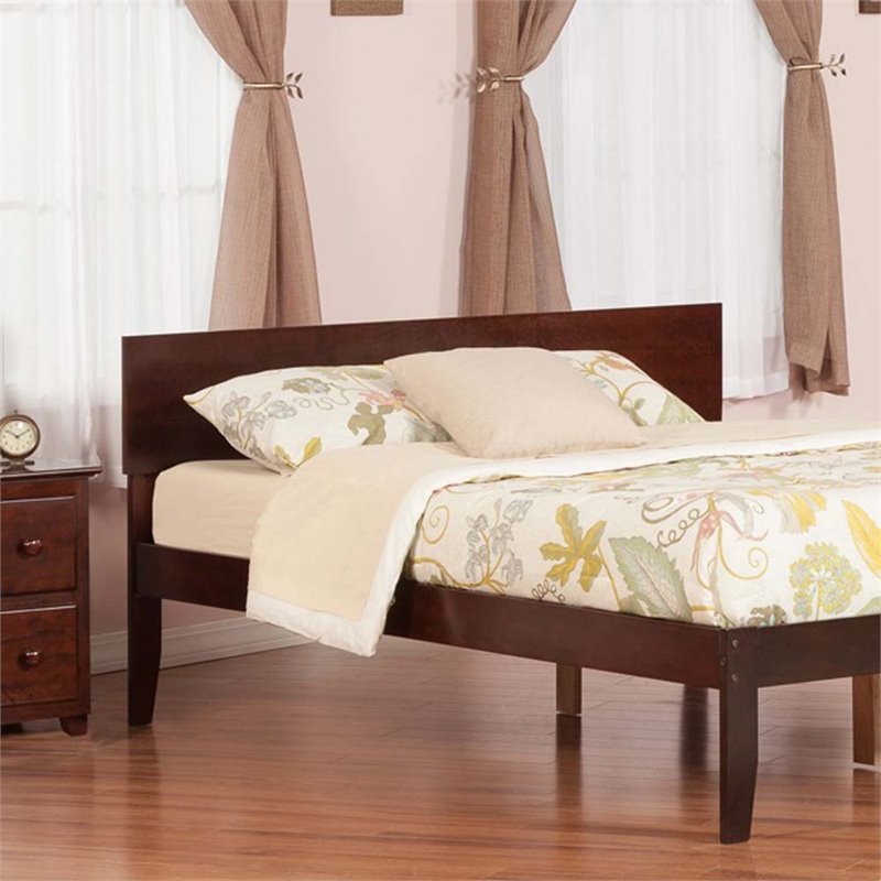 Kingfisher Lane Queen Wood Panel Headboard with USB Charger in Walnut