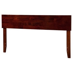 Kingfisher Lane Queen Wood Panel Headboard with USB Charger in Walnut