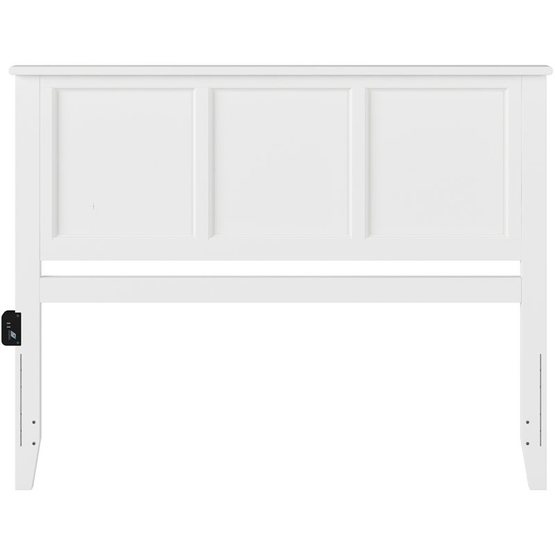 Kingfisher Lane Madison Queen Solid Wood Panel Headboard in White