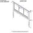 Kingfisher Lane Madison Queen Solid Wood Panel Headboard in White