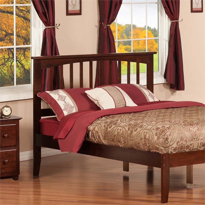 Kingfisher Lane Mission Full Wood Headboard in Walnut