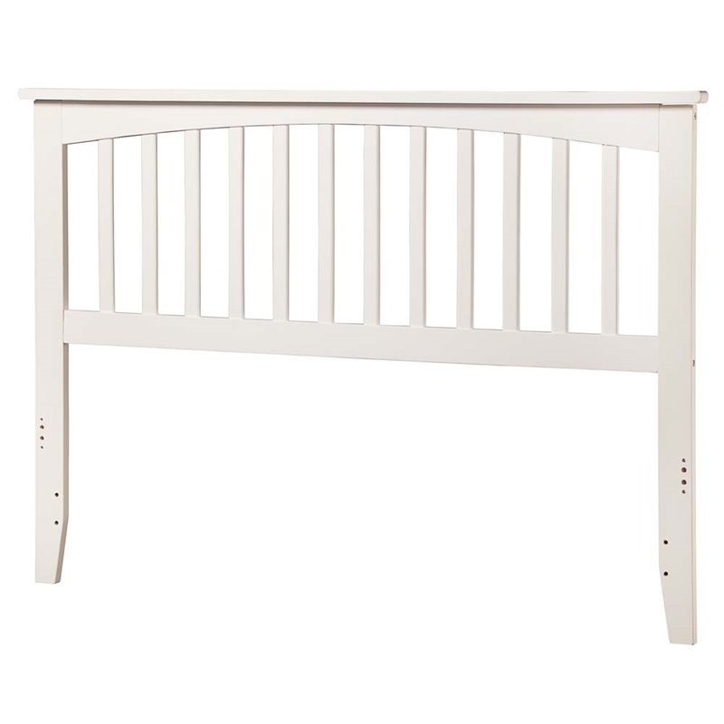 Kingfisher Lane Mission Queen Wood Headboard in White