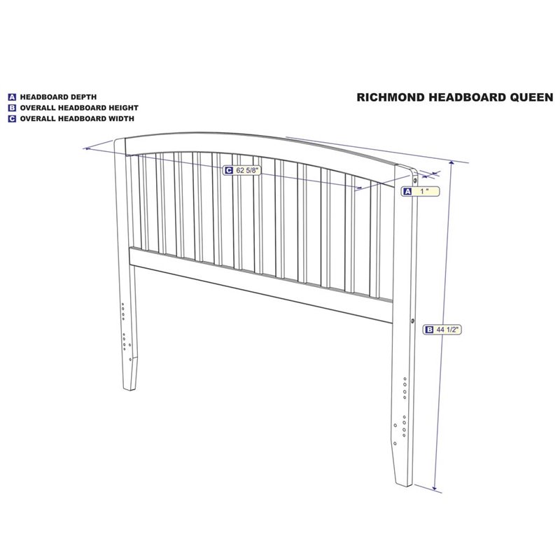 Kingfisher Lane Richmond Queen Wood Headboard in White