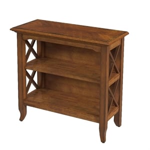 Kingfisher Lane Modern 32&quotW 2 Shelf Wood Bookcase - Olive Ash