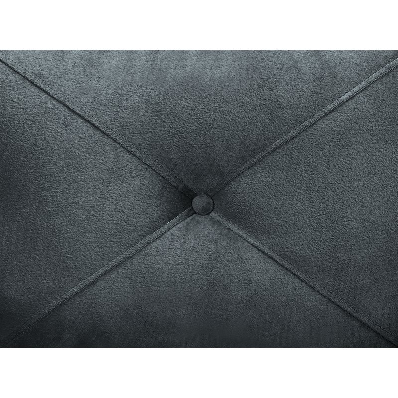 Kingfisher Lane Modern Loveseat in Gray Microfiber Upholstery