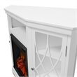 Kingfisher Lane Contemporary Corner Fireplace TV Stand in White