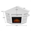 Kingfisher Lane Contemporary Corner Fireplace TV Stand in White