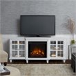 Kingfisher Lane Contemporary Fireplace TV Stand in White Finish