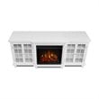 Kingfisher Lane Contemporary Fireplace TV Stand in White Finish