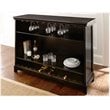 Kingfisher Lane Counter Height Home Bar with Foot Rail in Ebony Brown