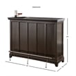 Kingfisher Lane Counter Height Home Bar with Foot Rail in Ebony Brown
