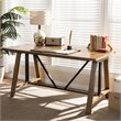 Kingfisher Lane Adjustable Height Writing Desk in Brown and Black