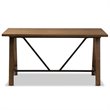 Kingfisher Lane Adjustable Height Writing Desk in Brown and Black